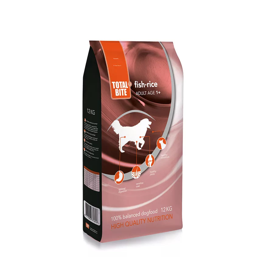 Total Bite Dog Fish & Rice Hondenvoer 12 KG