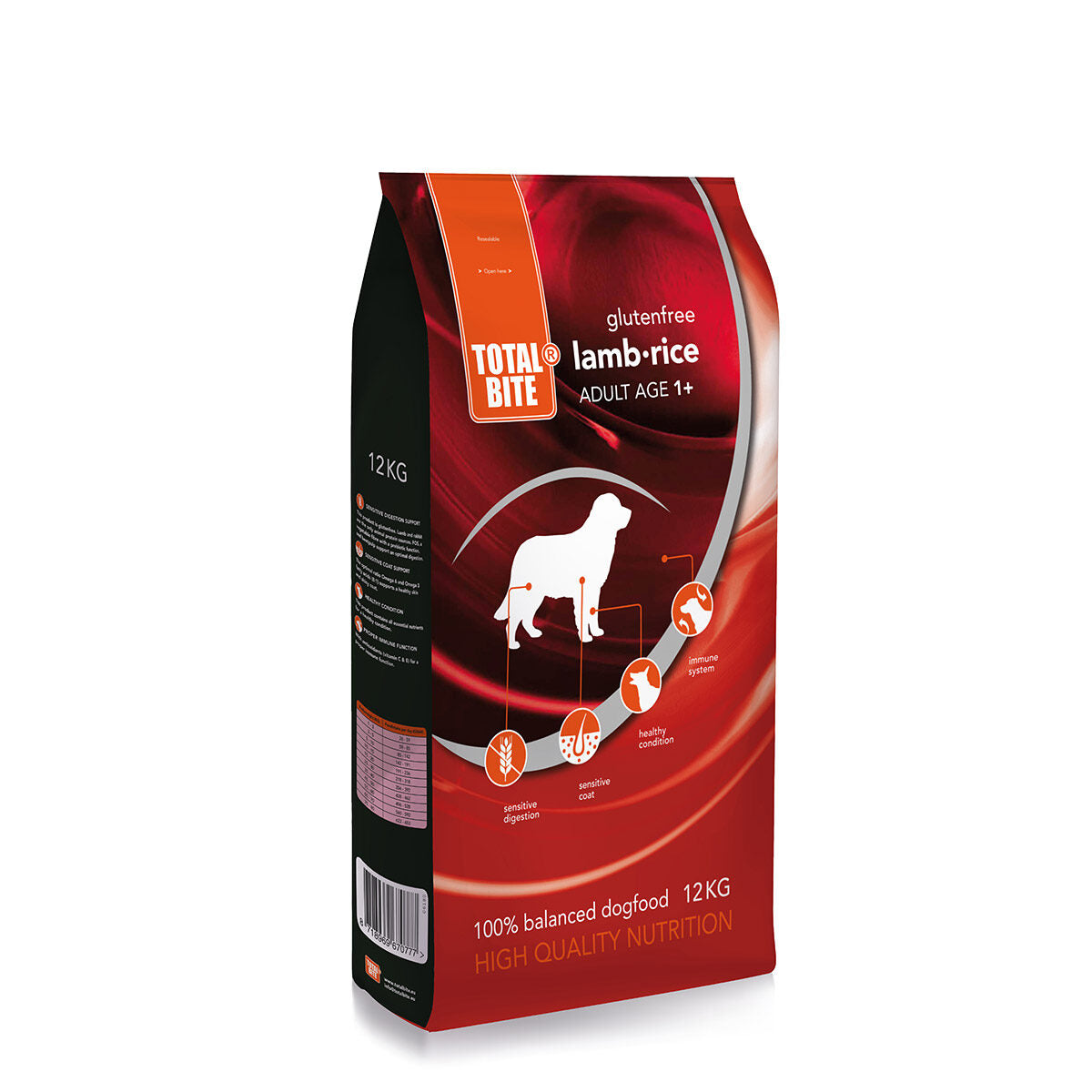 Total Bite Dog Lamb & Rice Glutenvrij Hondenvoer 12 KG