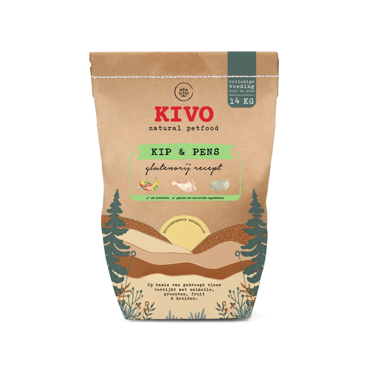 Kivo Kip & Pens Glutenvrij 14 KG