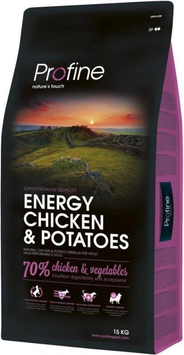 Profine Adult Hondenvoer Energy Kip 15 KG