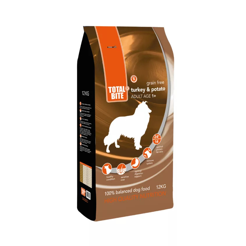 Total Bite Dog Turkey & Potato Glutenvrij Hondenvoer 12 KG
