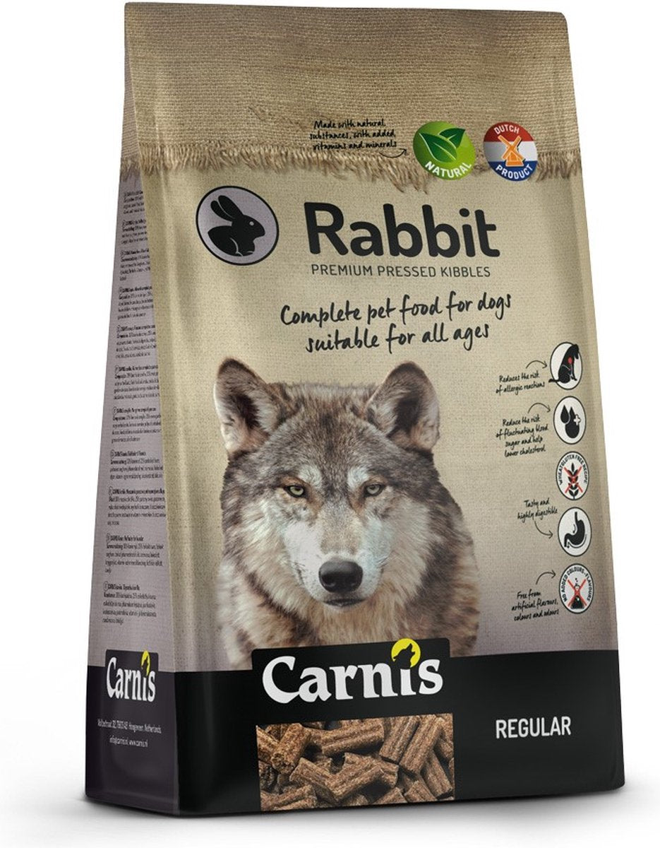 Carnis Rabbit Regular Geperst Hondenvoer 12,5 KG
